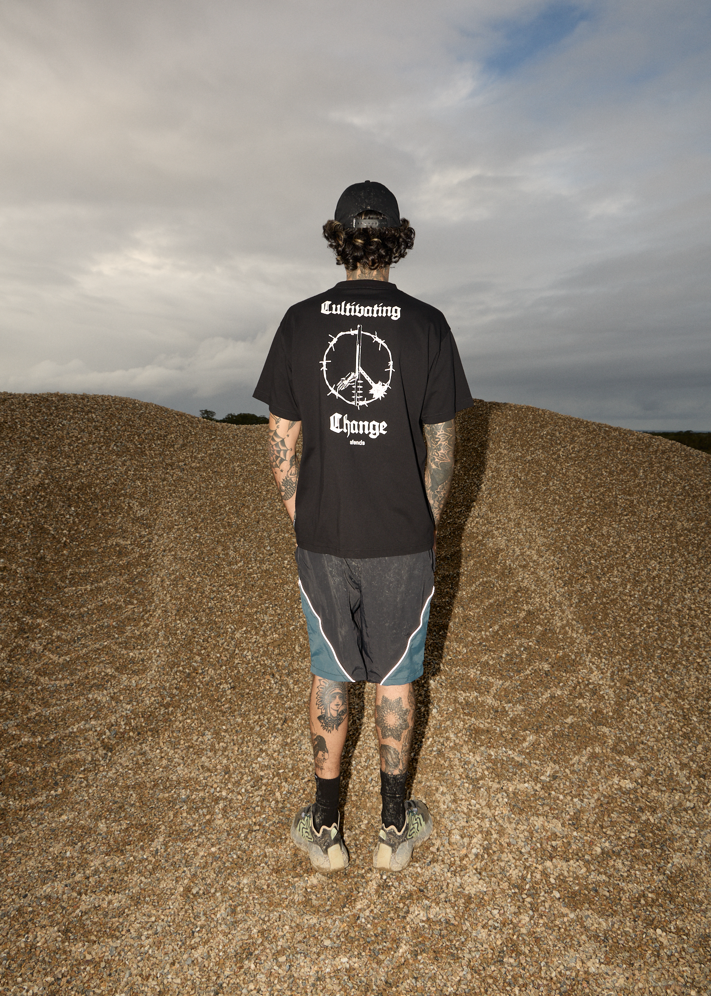 AFENDS Mens Energy - Boxy Tee - Black