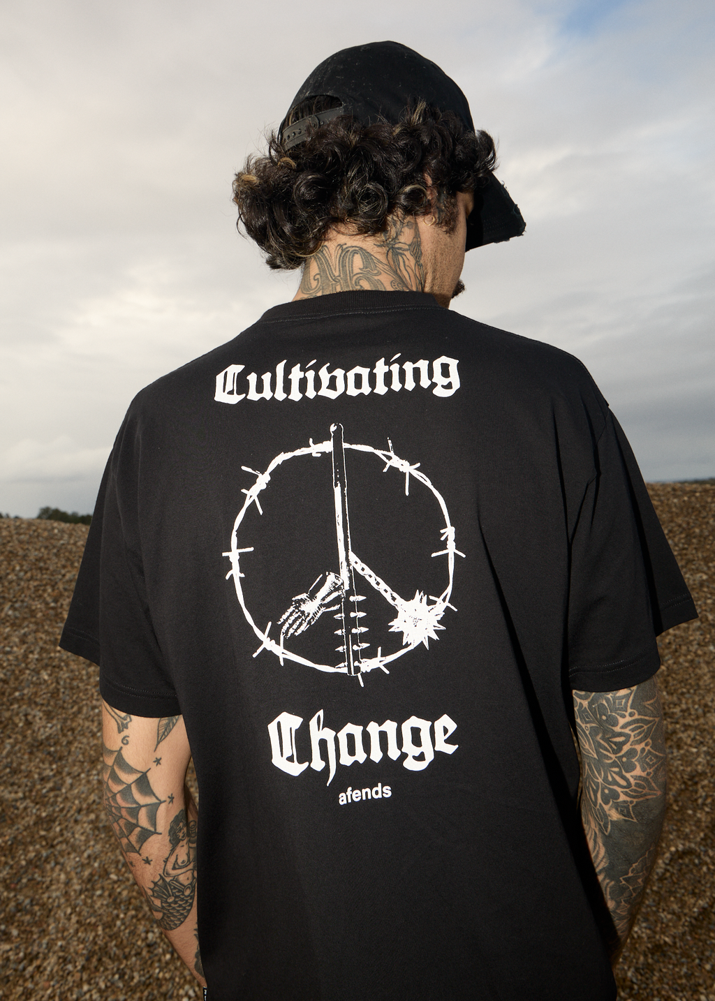 AFENDS Mens Energy - Boxy Tee - Black