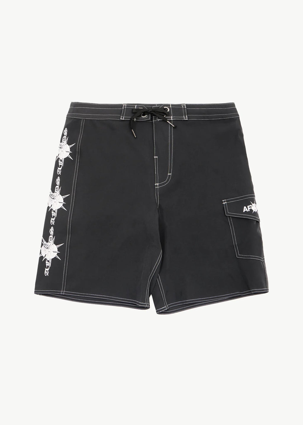 AFENDS Mens Spiked - Surf Related V2 Boardshort 19" - Charcoal
