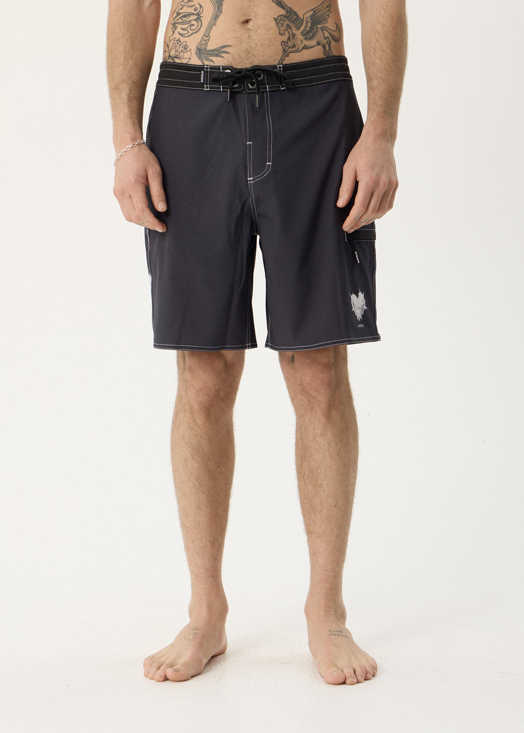 AFENDS Mens Razor - Surf Related V2 Boardshort 19" - Charcoal