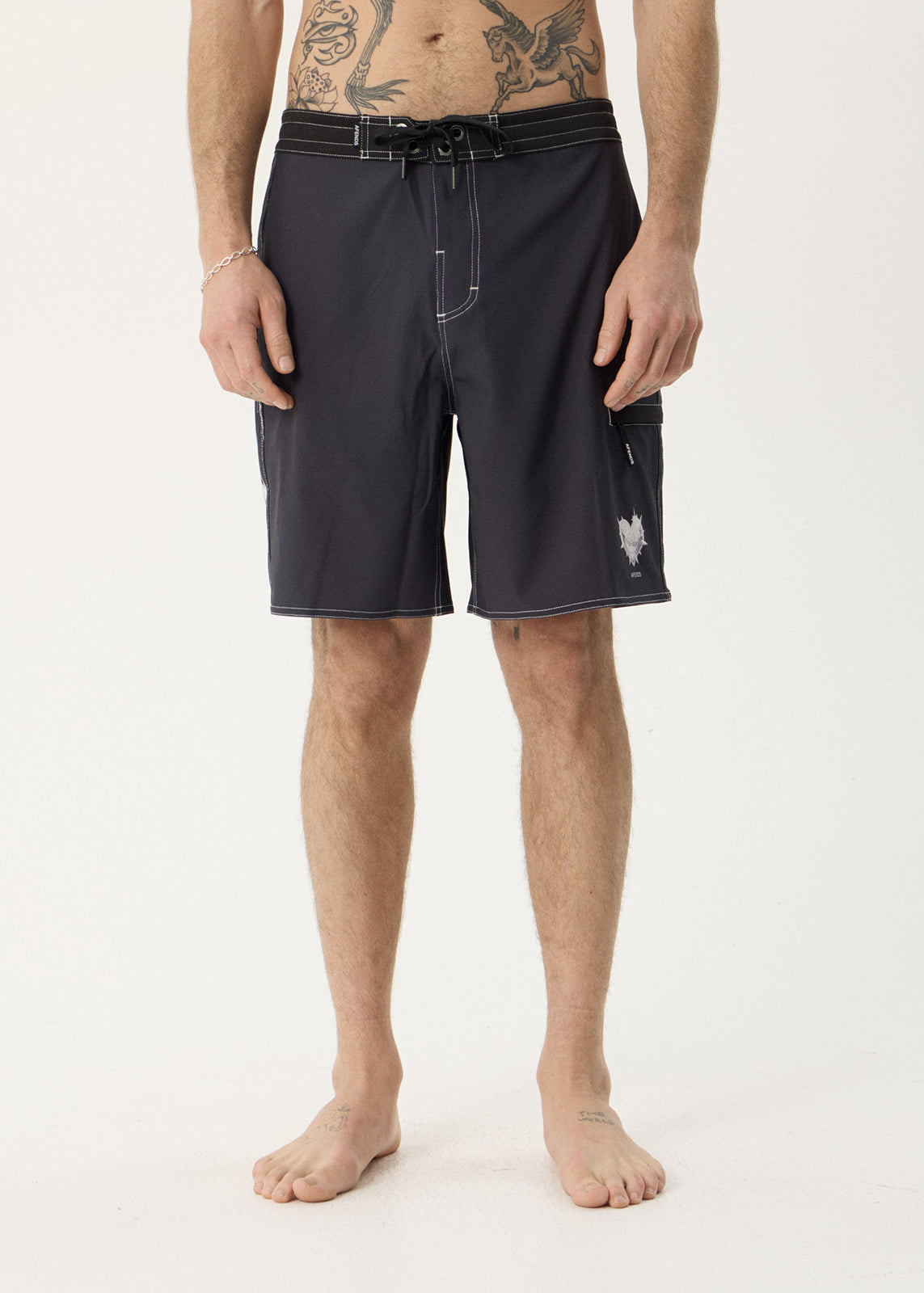 AFENDS Mens Razor - Surf Related V2 Boardshort 19" - Charcoal