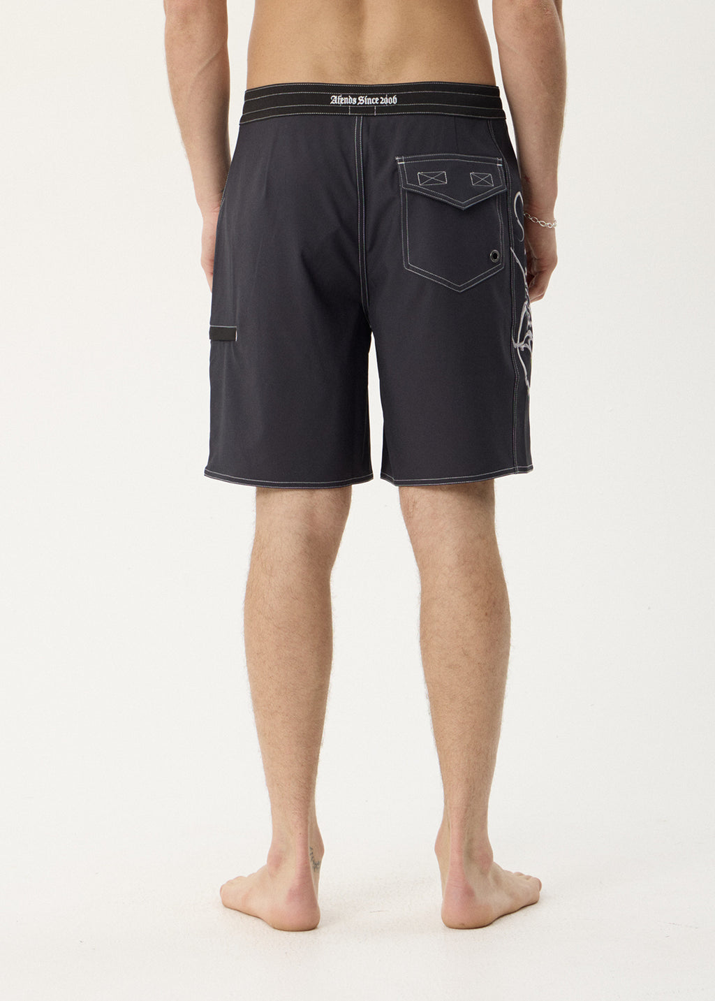 AFENDS Mens Razor - Surf Related V2 Boardshort 19" - Charcoal