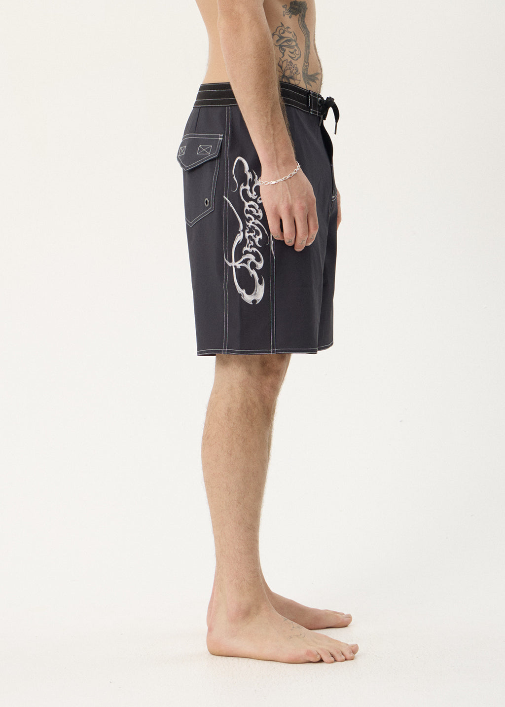 AFENDS Mens Razor - Surf Related V2 Boardshort 19" - Charcoal