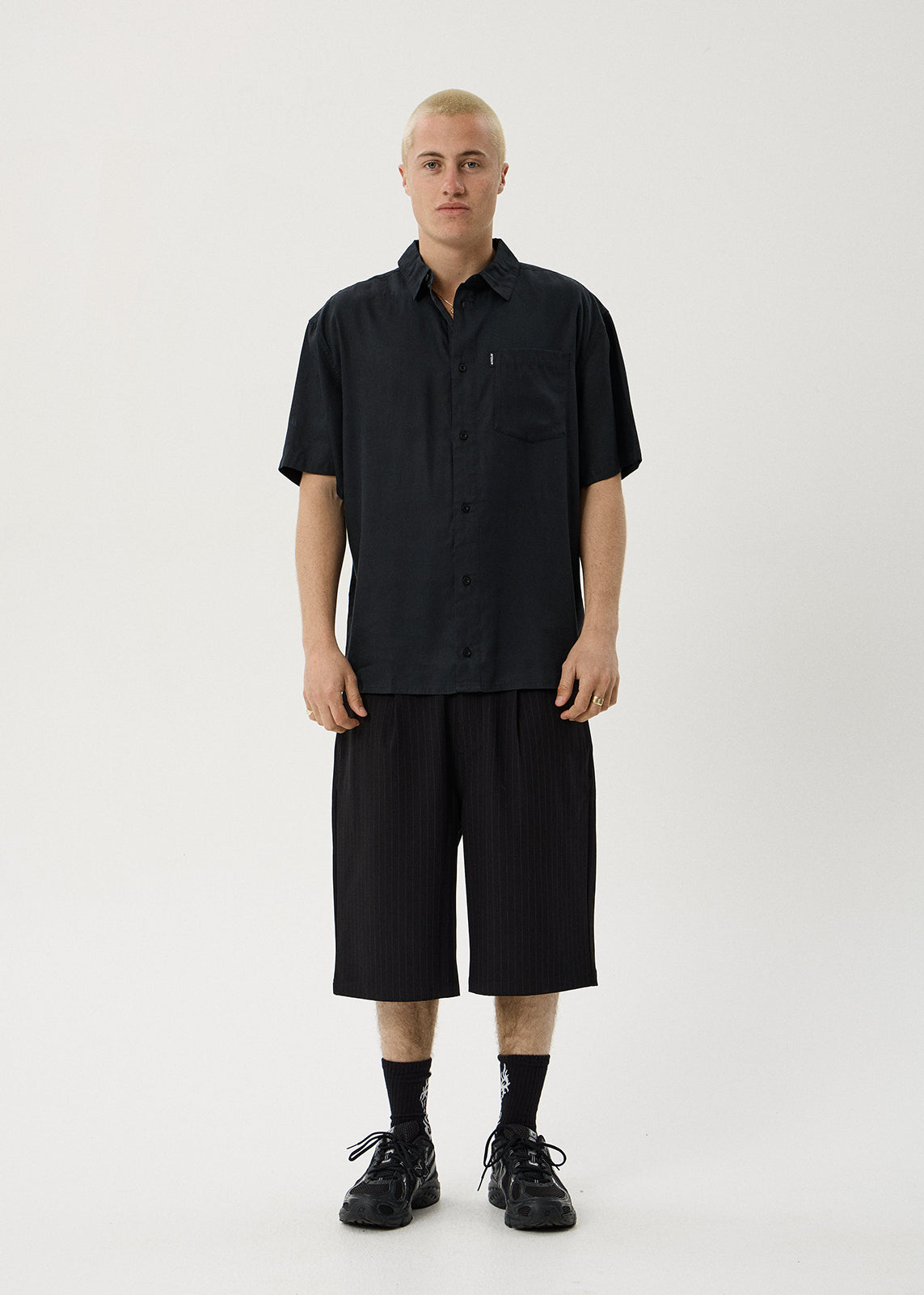 AFENDS Foundation - Short Sleeve Shirt - Black
