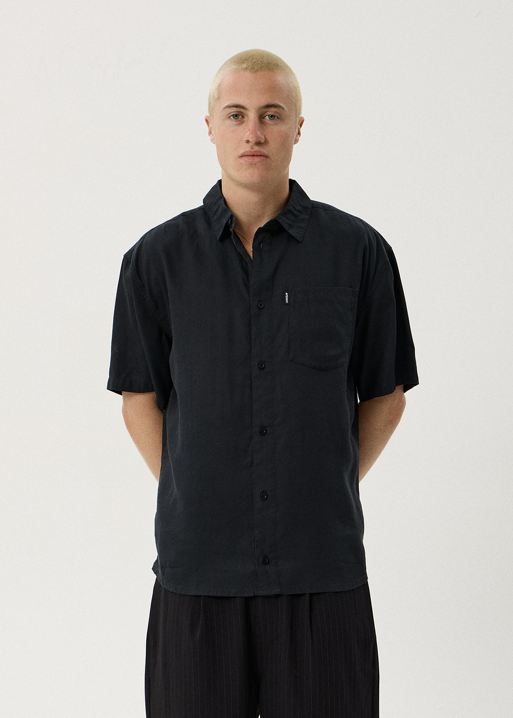 AFENDS Foundation - Short Sleeve Shirt - Black