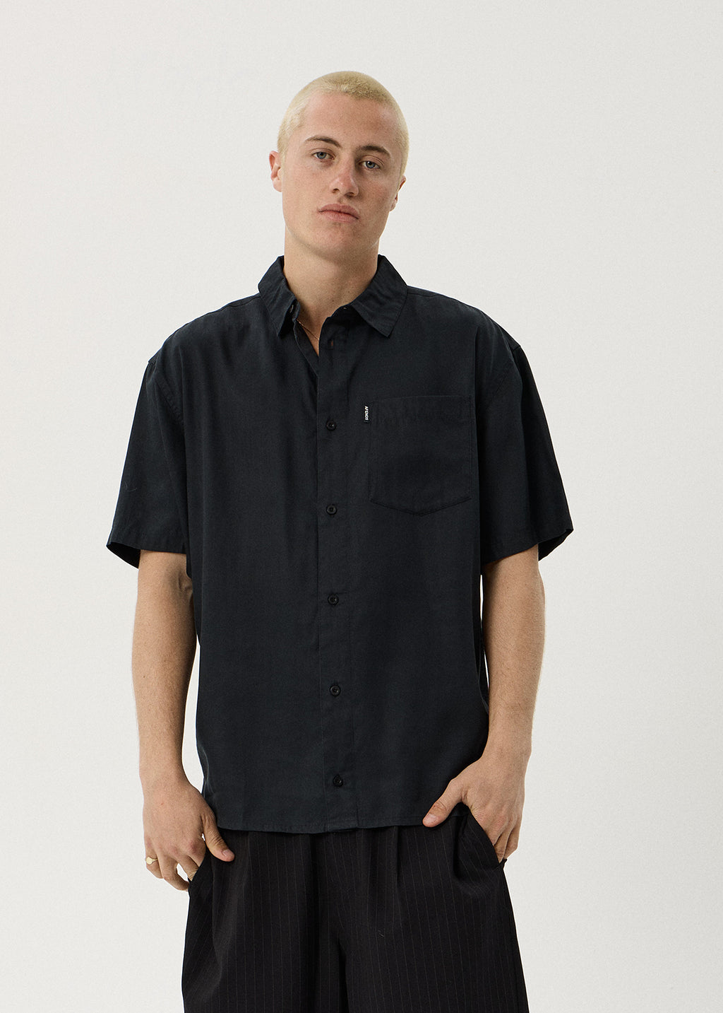 AFENDS Foundation - Short Sleeve Shirt - Black