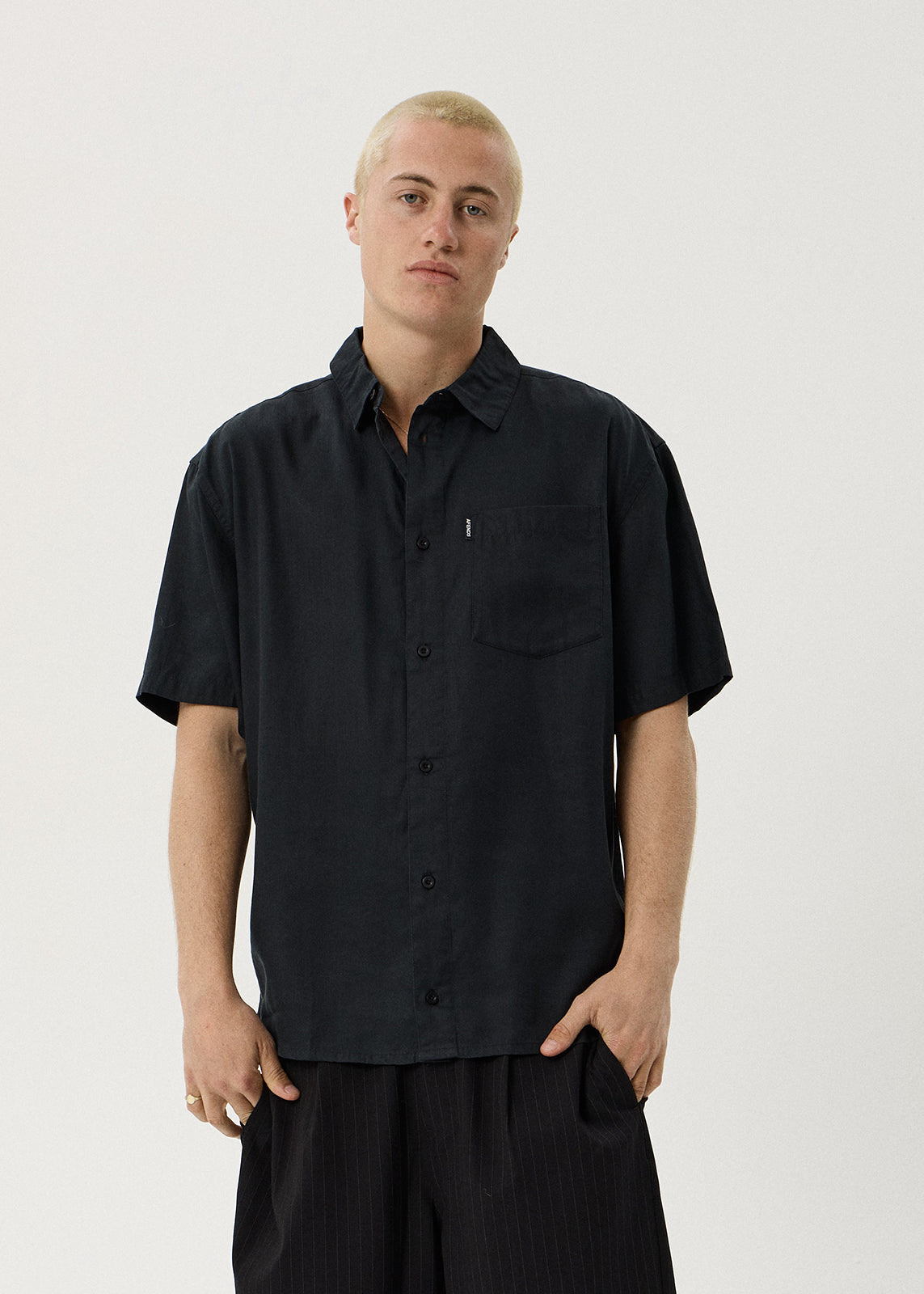 AFENDS Foundation - Short Sleeve Shirt - Black