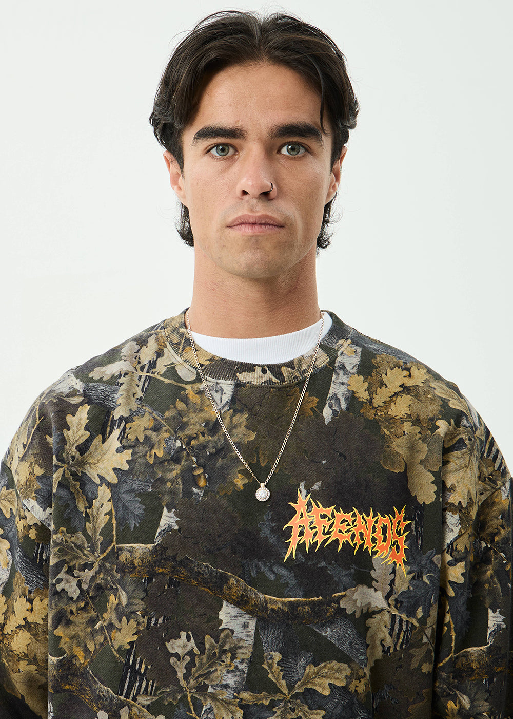 AFENDS Mens Find Me - Crew Neck - Find Me