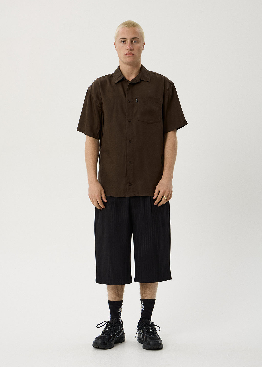 AFENDS Foundation - Short Sleeve Shirt - Coffee