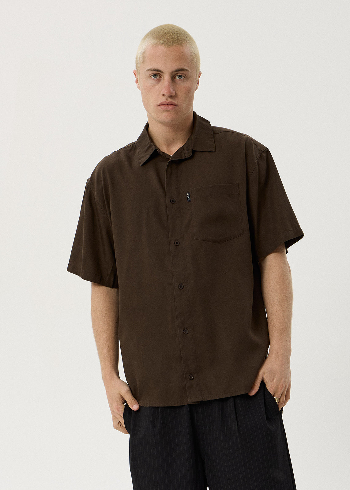 AFENDS Foundation - Short Sleeve Shirt - Coffee