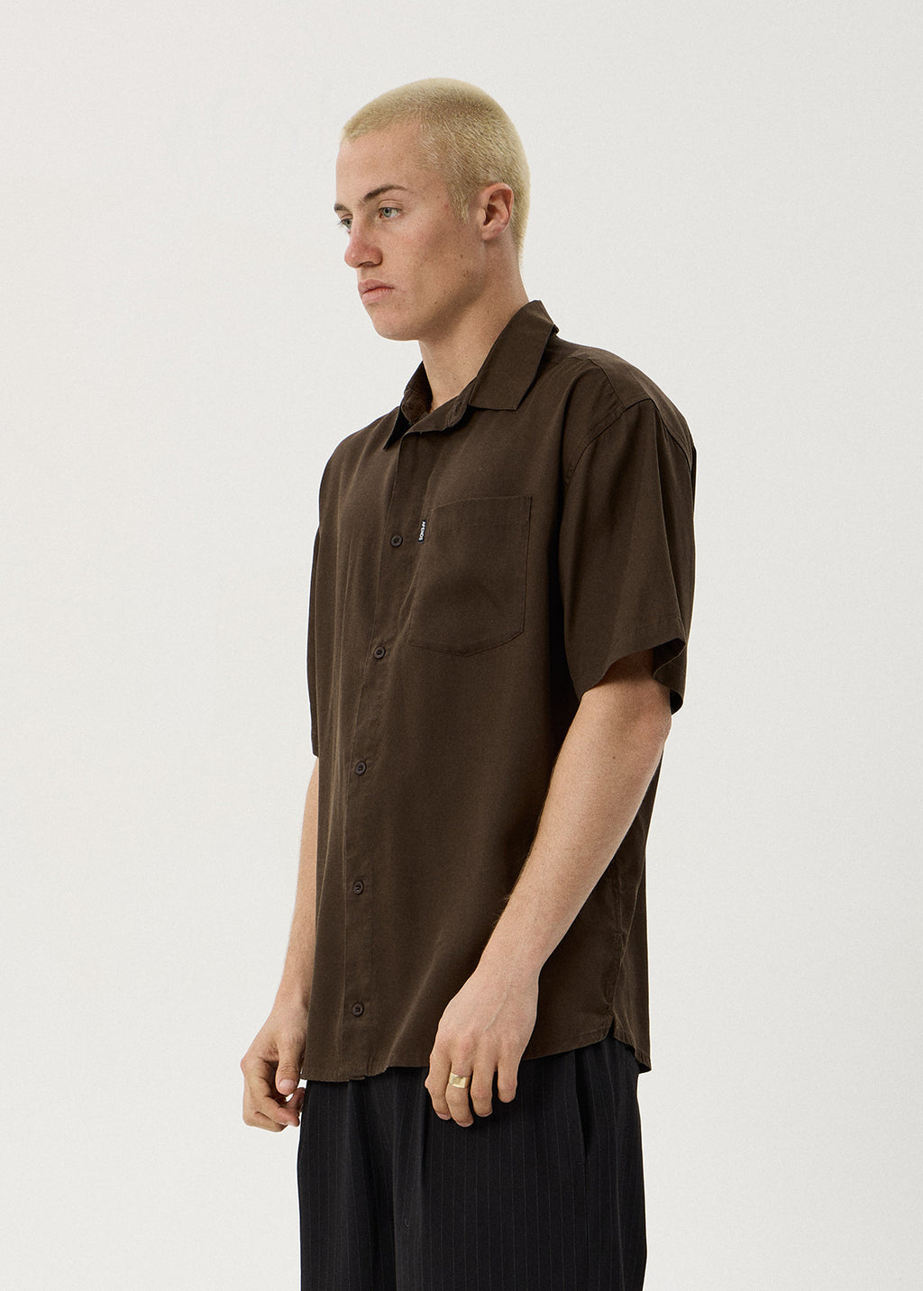 AFENDS Foundation - Short Sleeve Shirt - Coffee