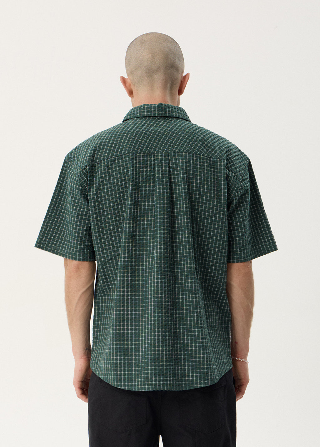 AFENDS Mens Reverb - Short Sleeve Shirt - Pine Check
