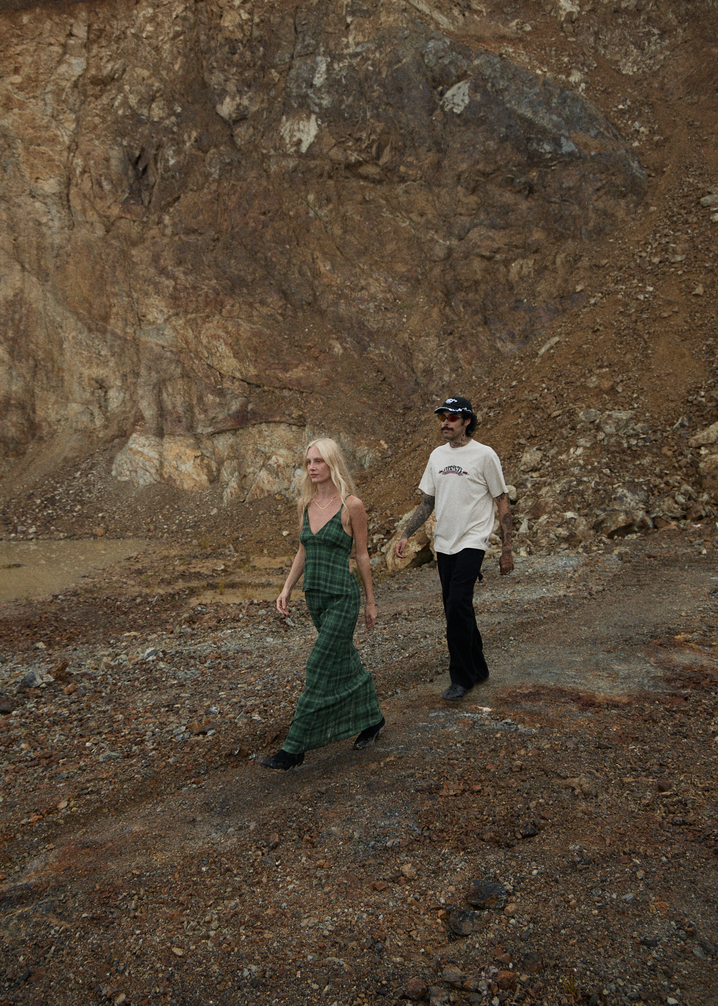 AFENDS Mens Ink - Retro Tee - Moonbeam