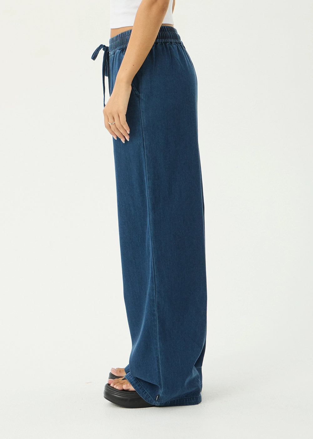 AFENDS Womens Palmer - Wide Leg Pant - Ink