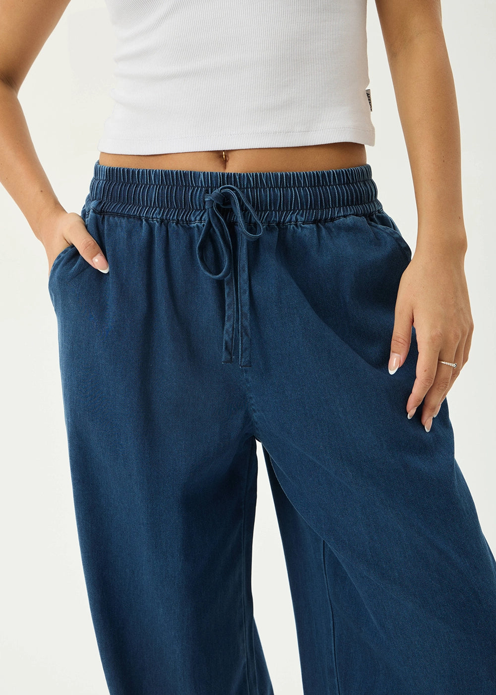 AFENDS Womens Palmer - Wide Leg Pant - Ink