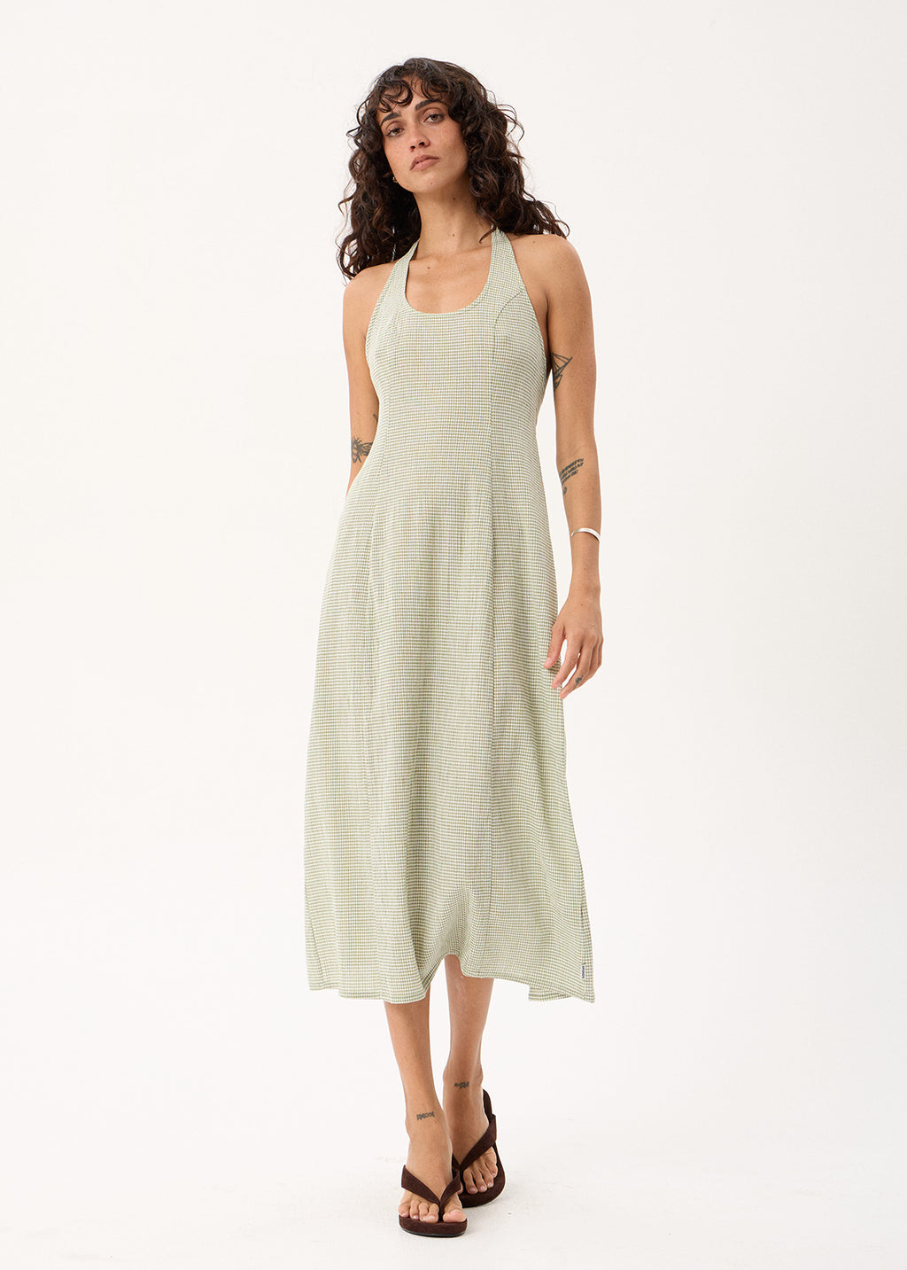 AFENDS Maya - Maxi Dress - Indy Sage Check