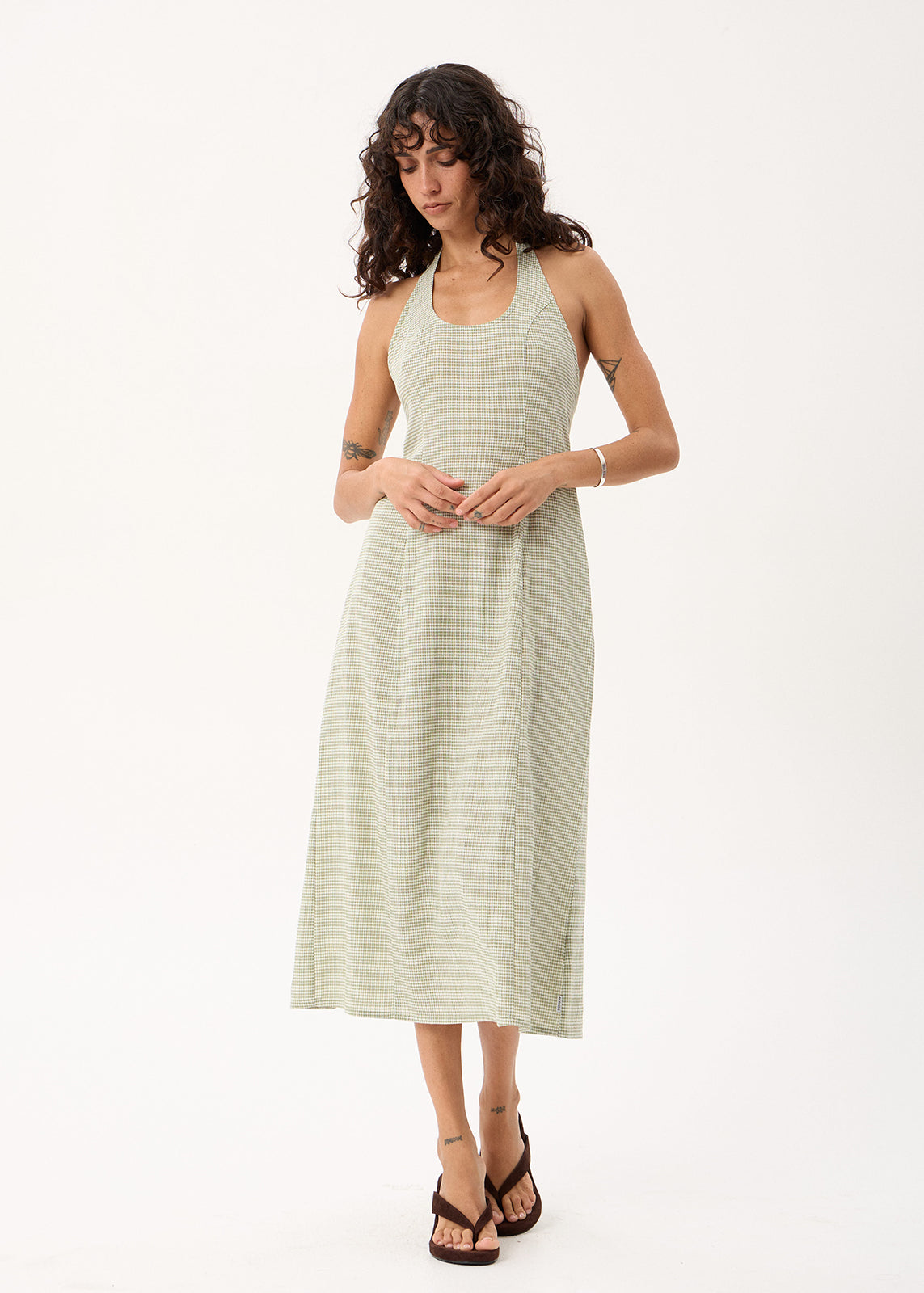 AFENDS Maya - Maxi Dress - Indy Sage Check