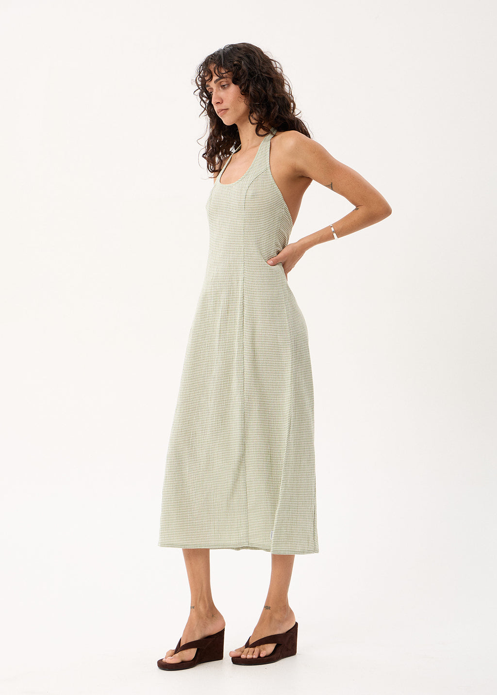 AFENDS Maya - Maxi Dress - Indy Sage Check