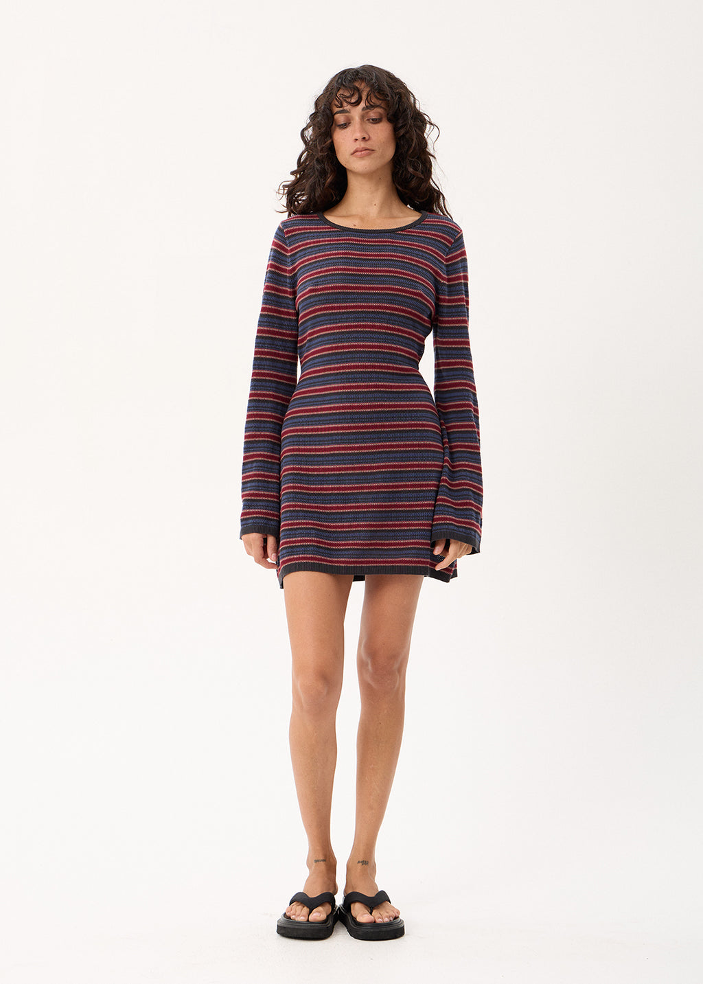 AFENDS Riley - Knit Mini Dress - Club Stripe