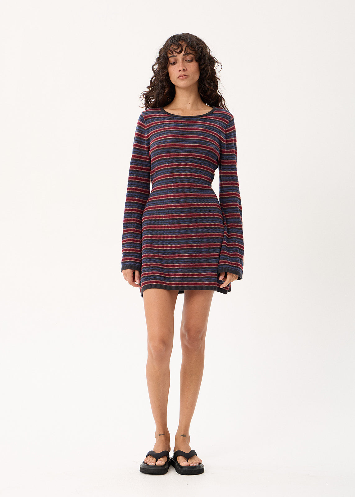 AFENDS Riley - Knit Mini Dress - Club Stripe