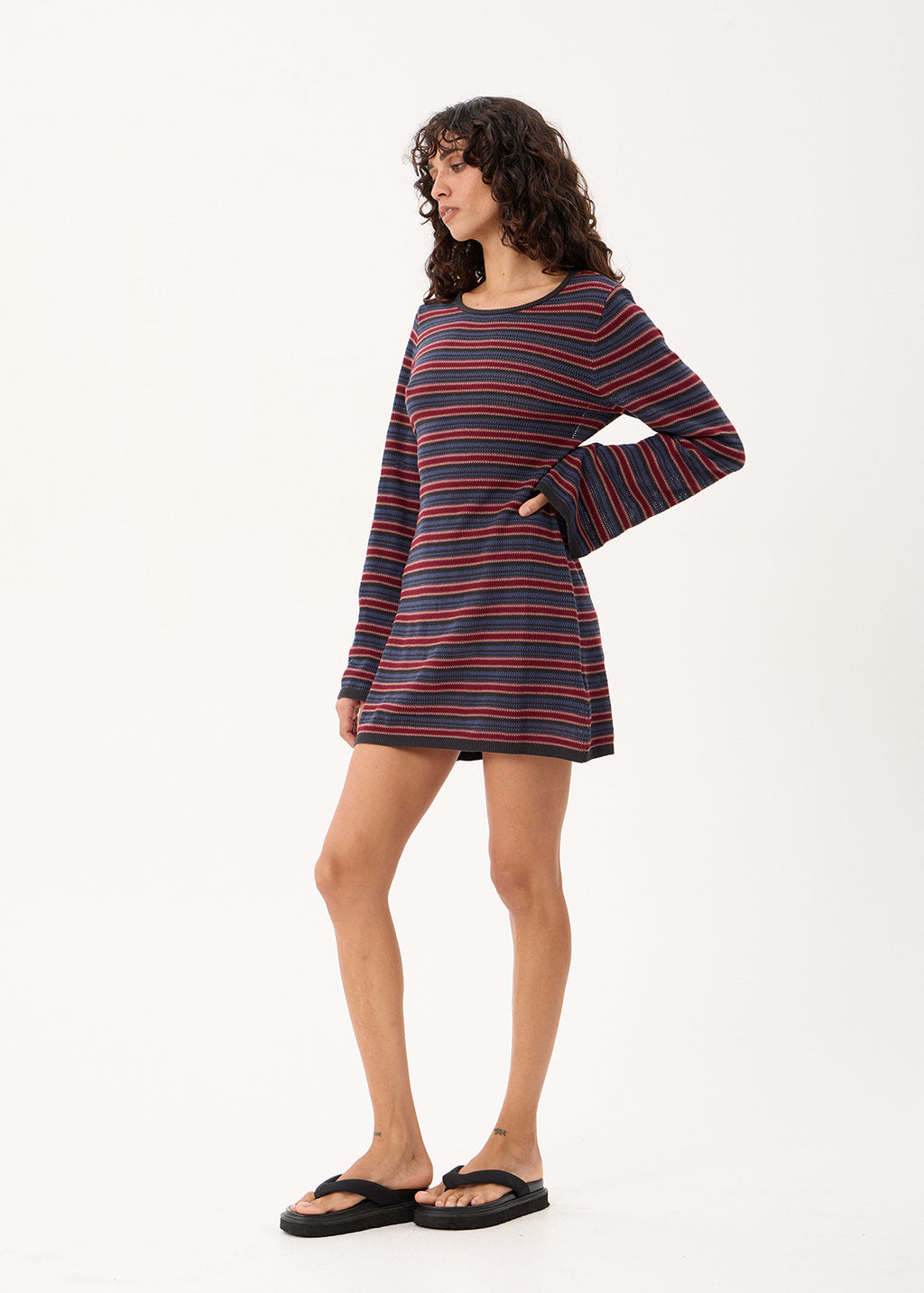 AFENDS Riley - Knit Mini Dress - Club Stripe