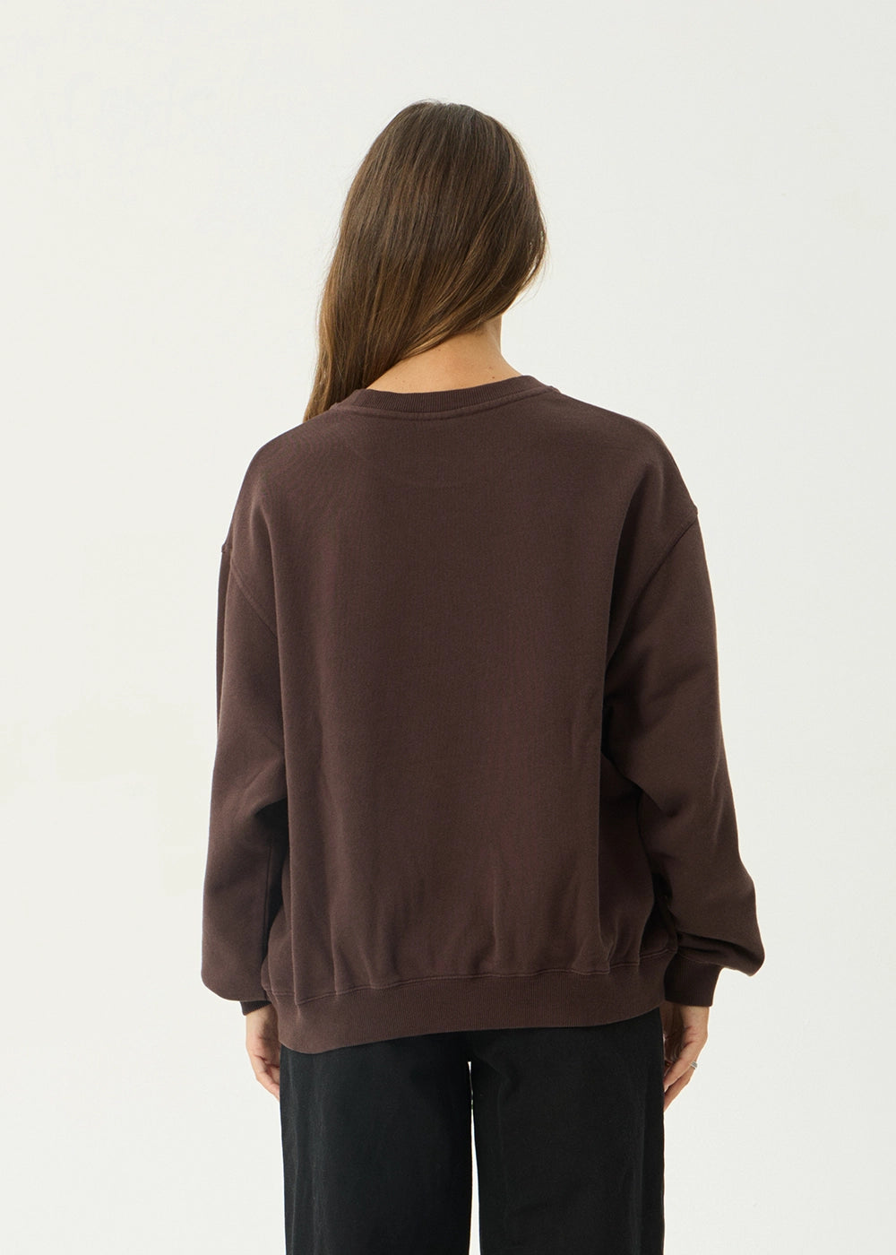 AFENDS Womens Raven - Crew Neck - Washed Coffee