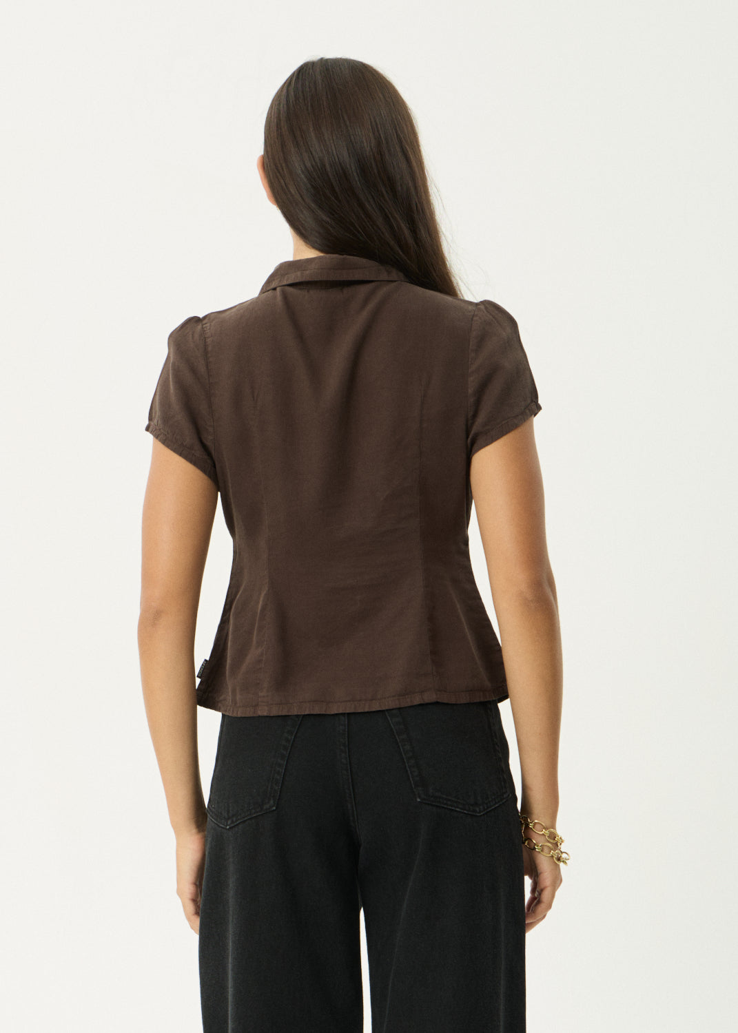 AFENDS Evie - Short Sleeve Shirt - Coffee