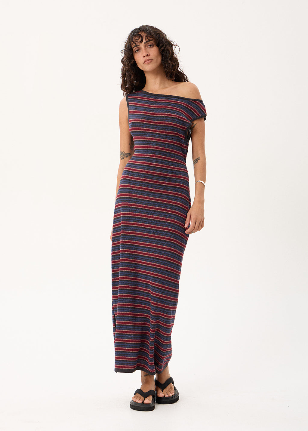 AFENDS Martina - Knit Maxi Dress - Club Stripe