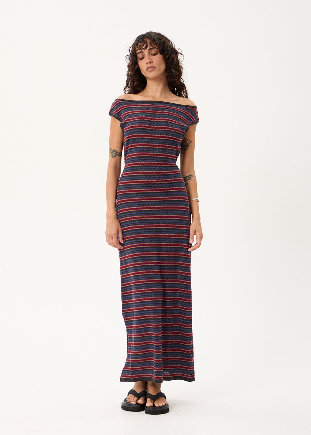AFENDS Martina - Knit Maxi Dress - Club Stripe