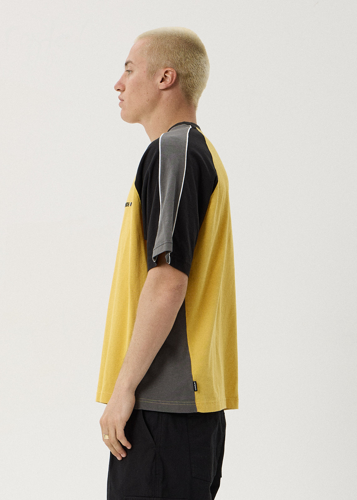 AFENDS Tallows - Panelled Raglan Tee - Mango