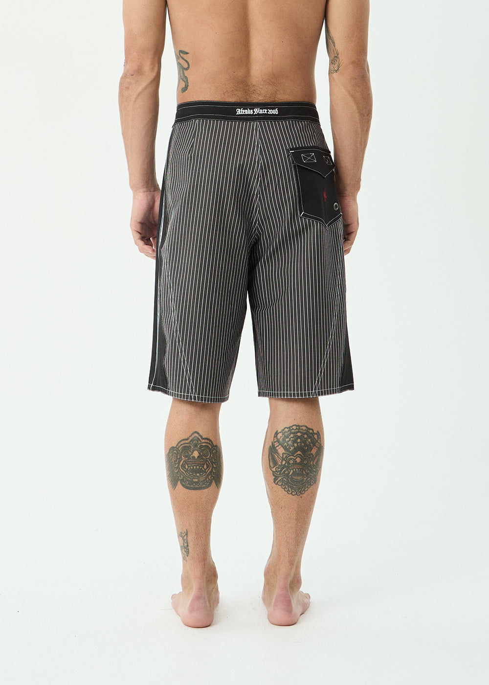AFENDS Mens Forum - Surf Related V2 Boardshort 22 Inch - Black Stripe