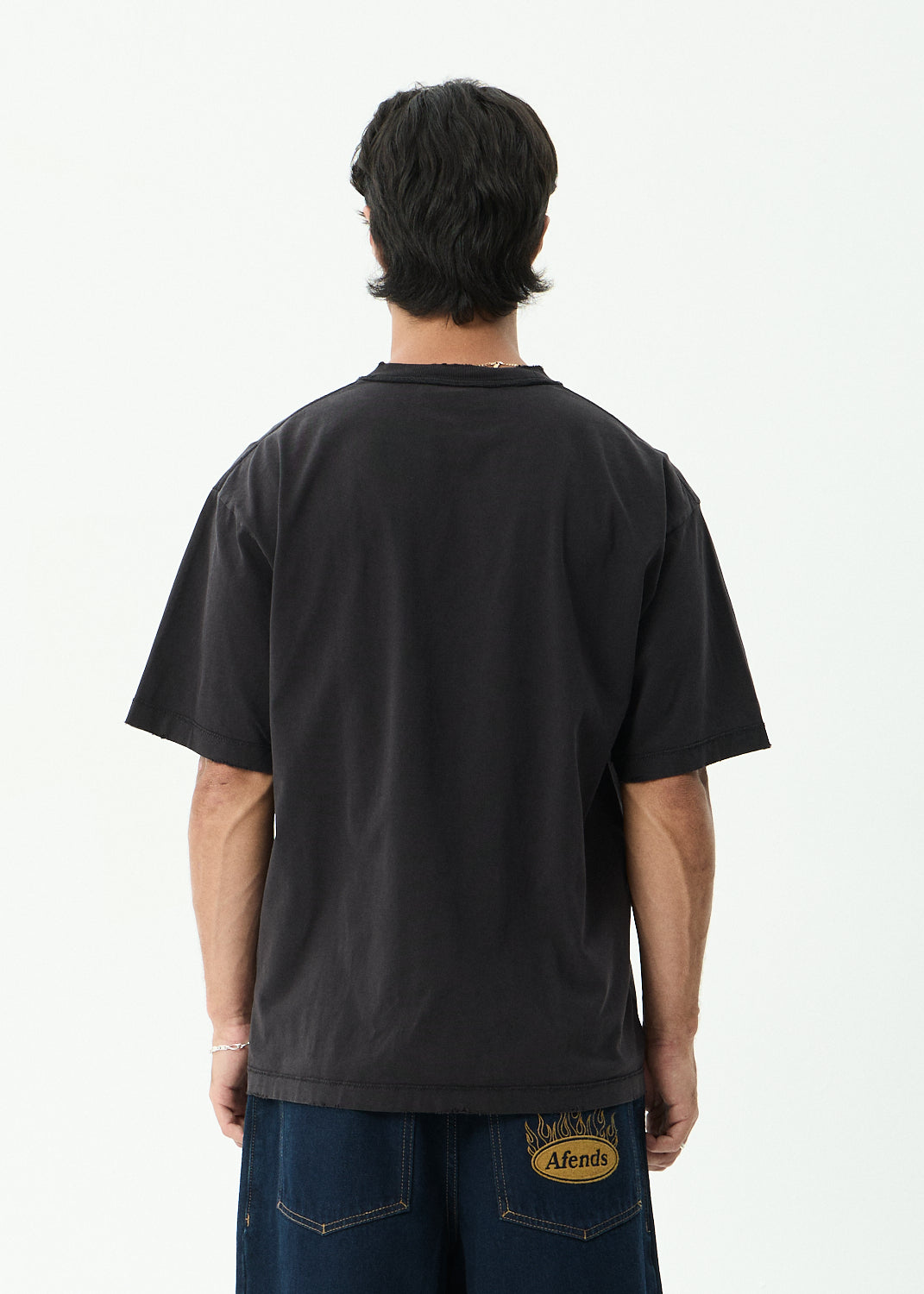 AFENDS Growth - Heavyweight Boxy Tee - Stone Black