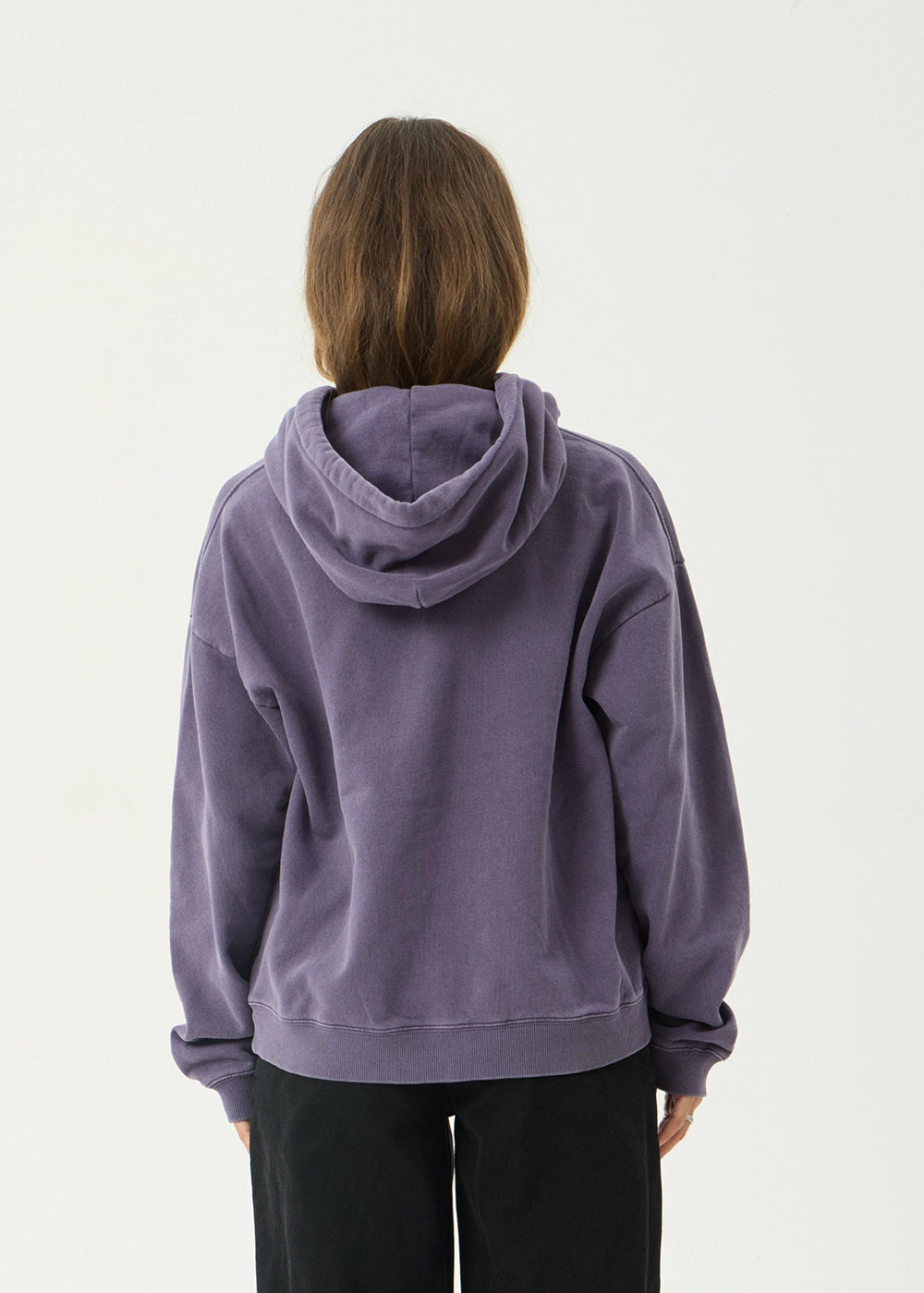 AFENDS Womens Loop State - Pull On Hood - Vintage Aubergine