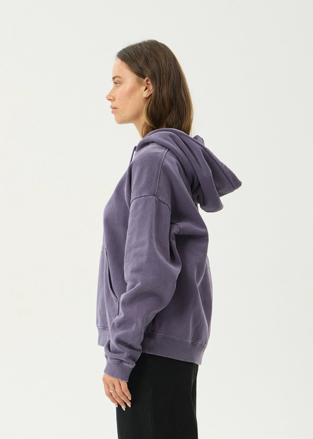 AFENDS Womens Loop State - Pull On Hood - Vintage Aubergine