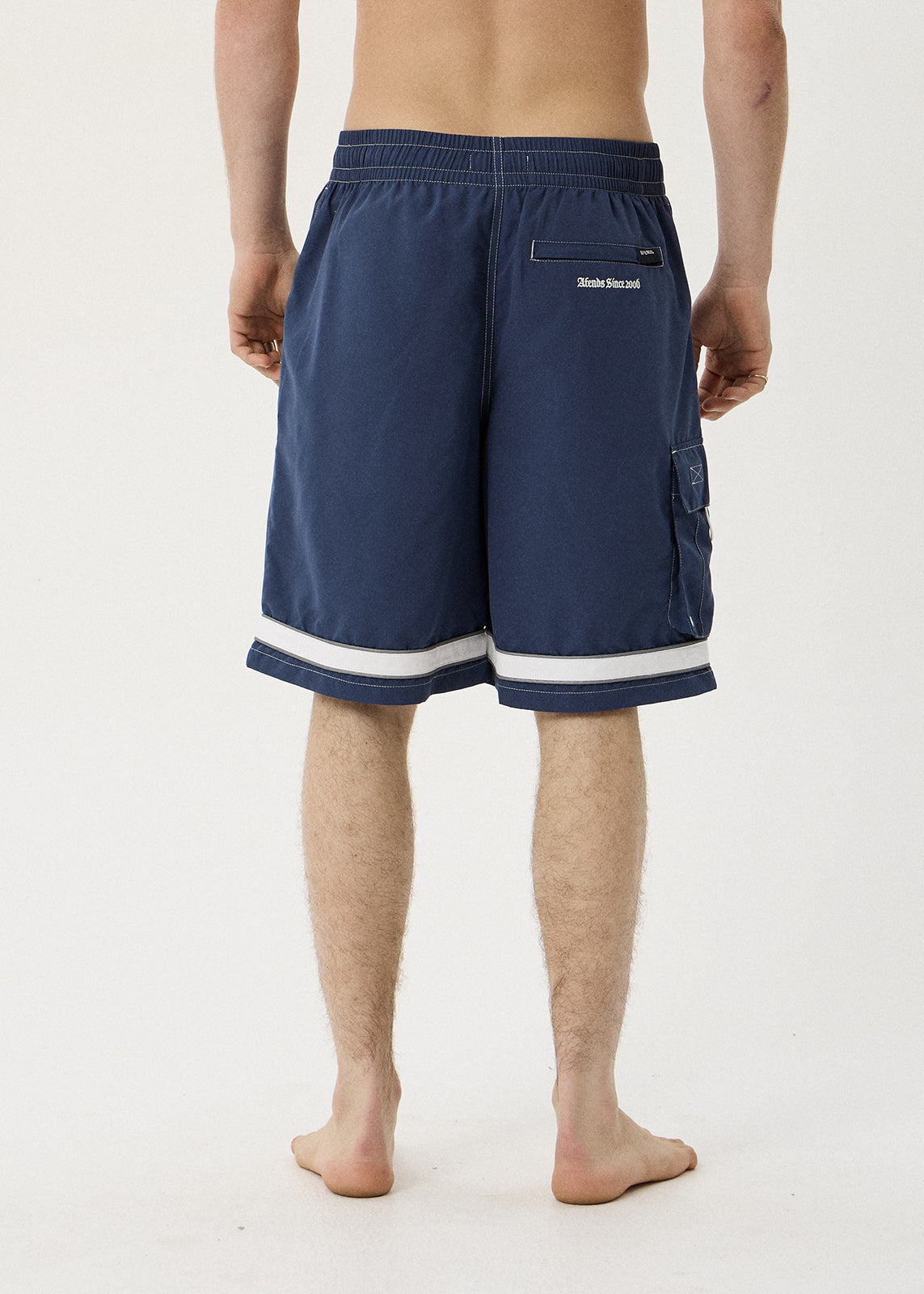 AFENDS Repetition - Cargo Swim Short 22" - Slate Blue