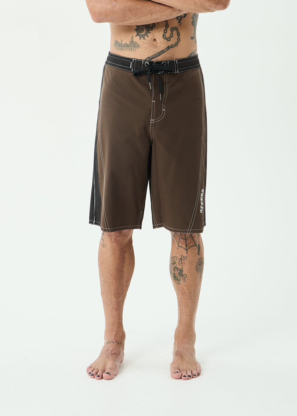 AFENDS Mens Forum - Surf Related V2 Boardshort 22 Inch - Coffee