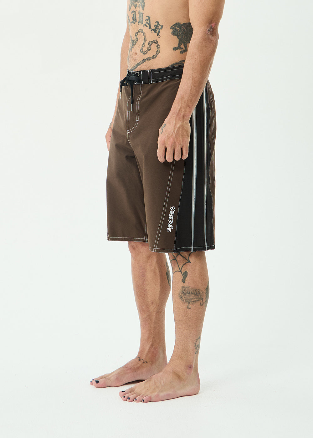 AFENDS Mens Forum - Surf Related V2 Boardshort 22 Inch - Coffee