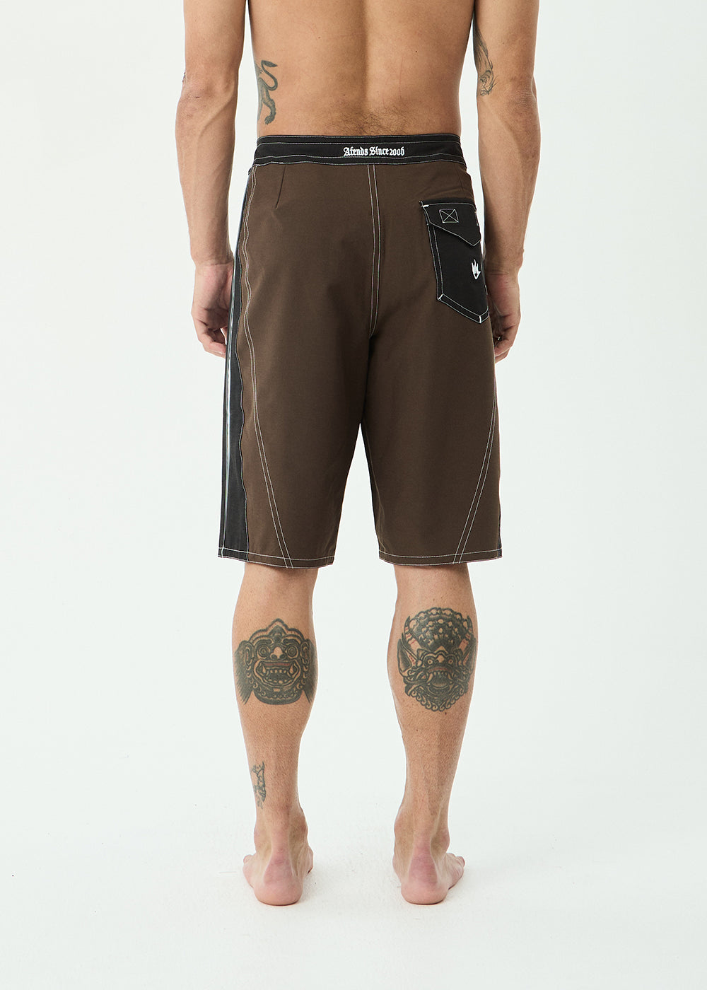 AFENDS Mens Forum - Surf Related V2 Boardshort 22 Inch - Coffee