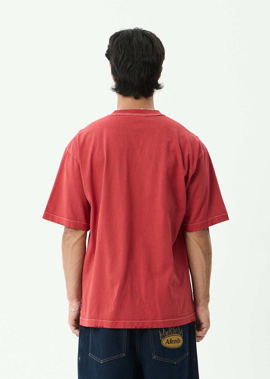 AFENDS Growth - Heavyweight Boxy Tee - Vintage Cherry