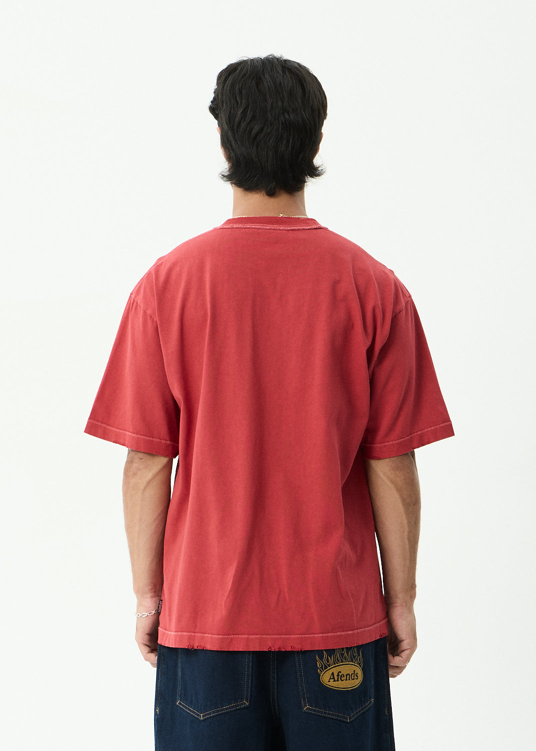 AFENDS Growth - Heavyweight Boxy Tee - Vintage Cherry
