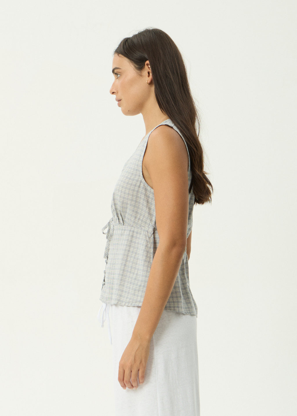 AFENDS Dahlia - Sleeveless Top - Silver Birch