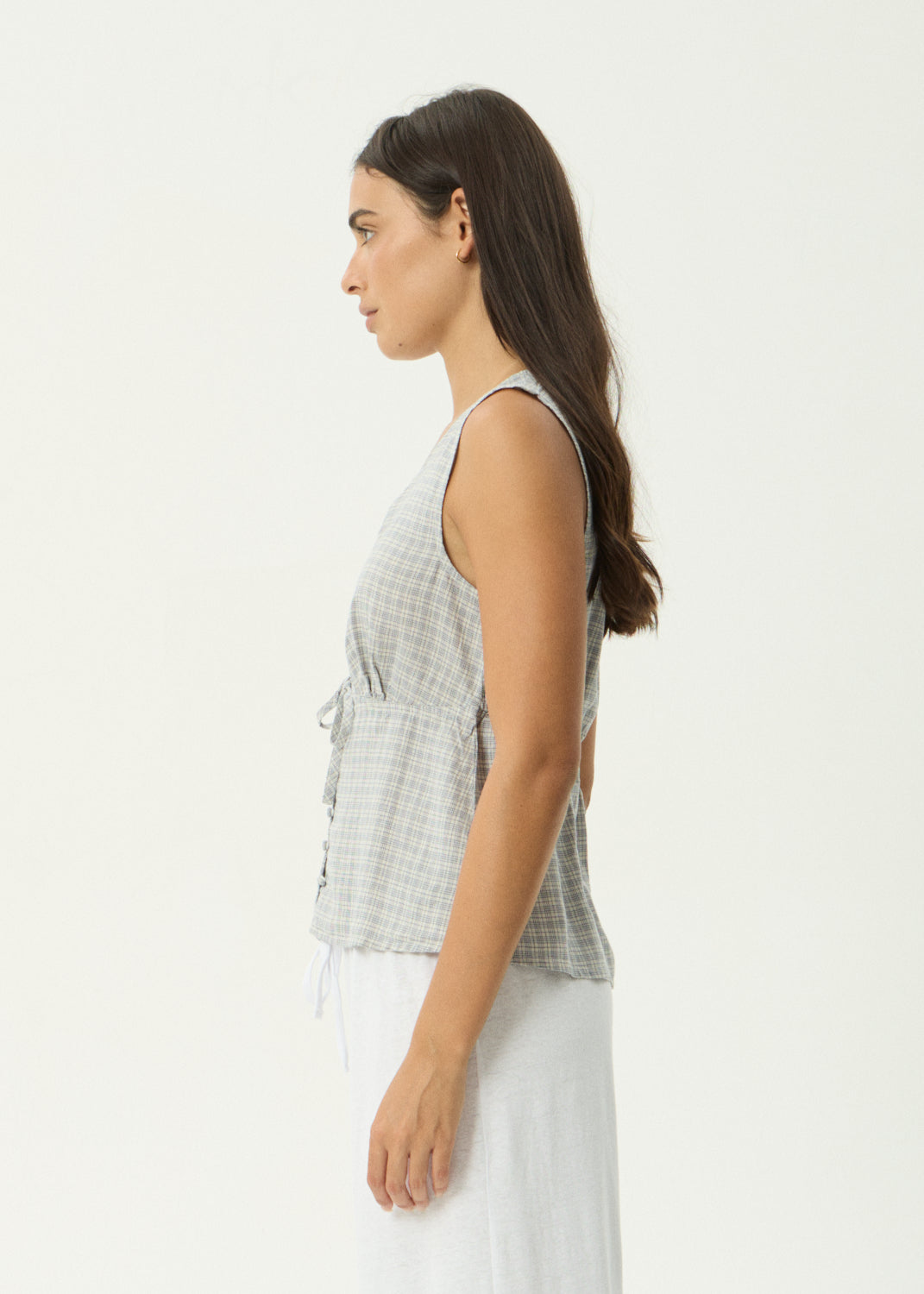 AFENDS Dahlia - Sleeveless Top - Silver Birch