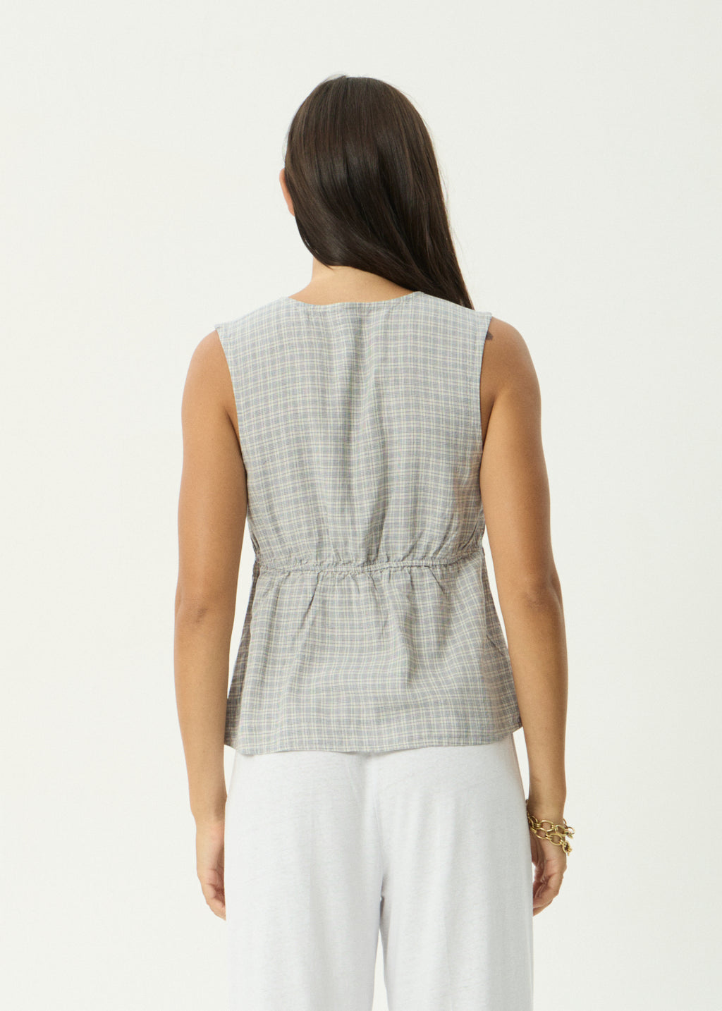 AFENDS Dahlia - Sleeveless Top - Silver Birch