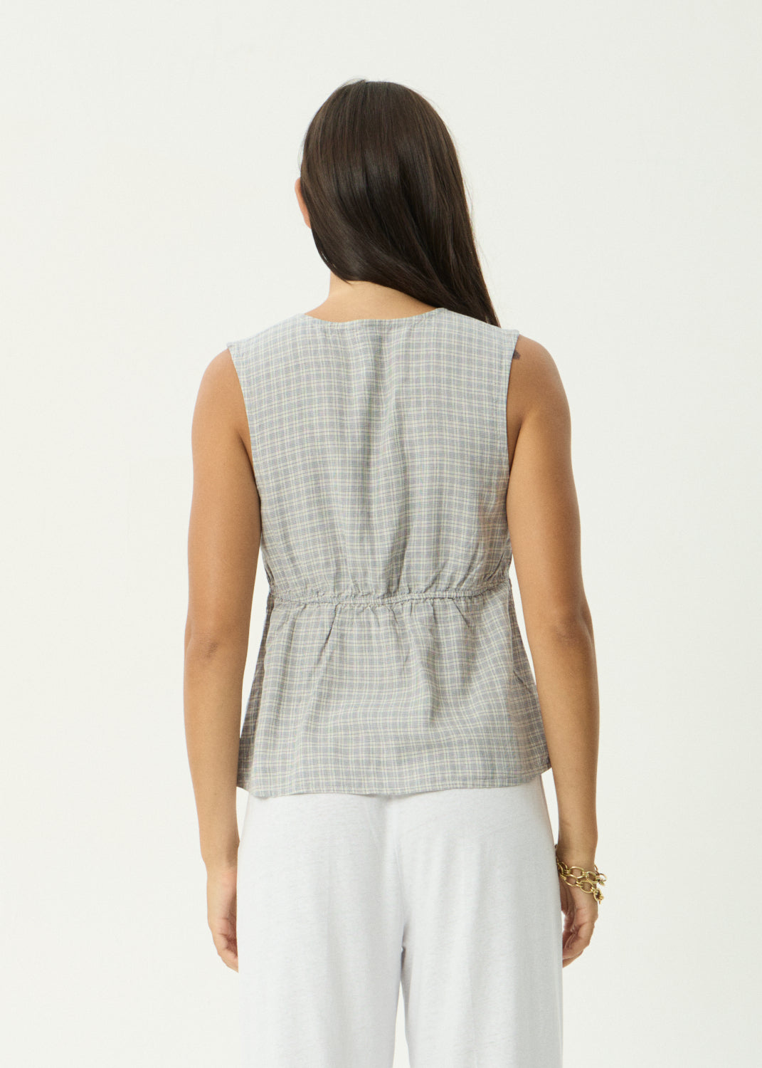 AFENDS Dahlia - Sleeveless Top - Silver Birch
