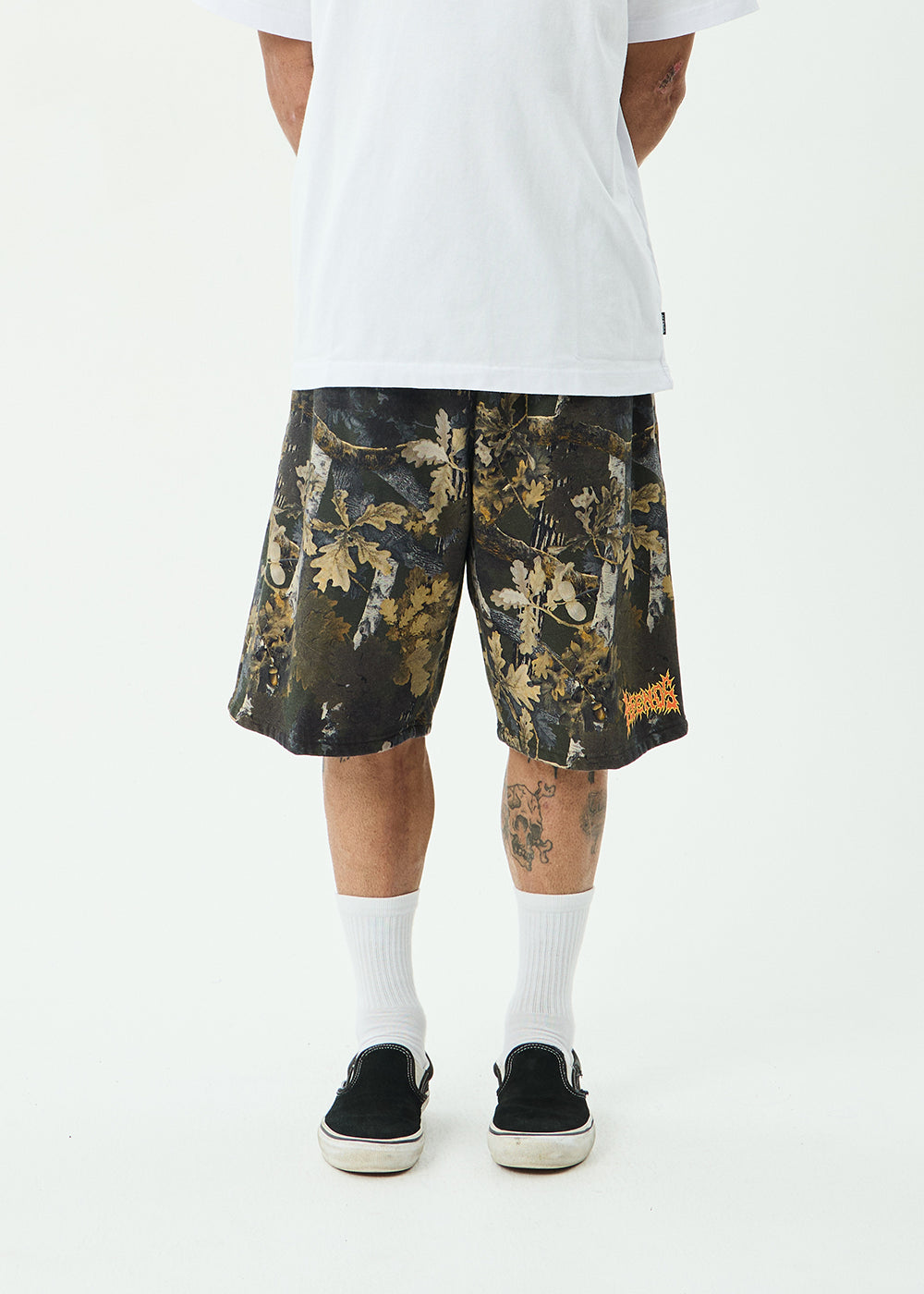 AFENDS Mens Find Me - Fleece Short 18 Inch - Find Me