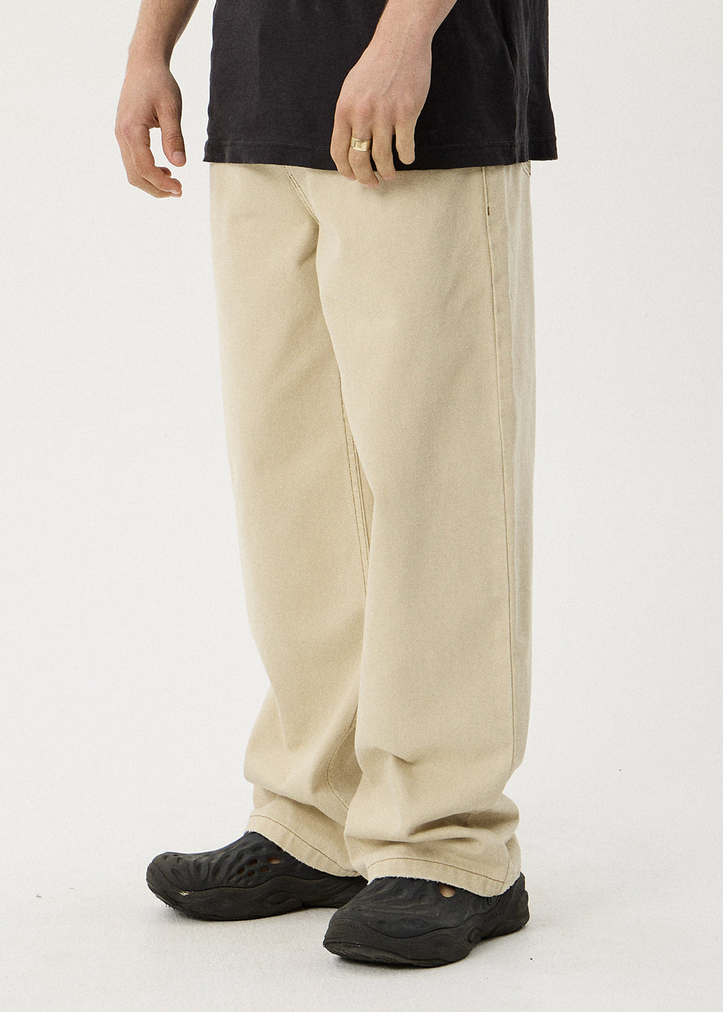 AFENDS Aged Pablo - Denim Baggy Fit Jean - Vintage Sand