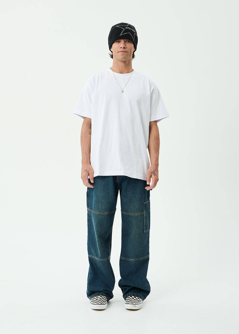 AFENDS Mens Richmond - Denim Workwear Jean - Vintage Wash