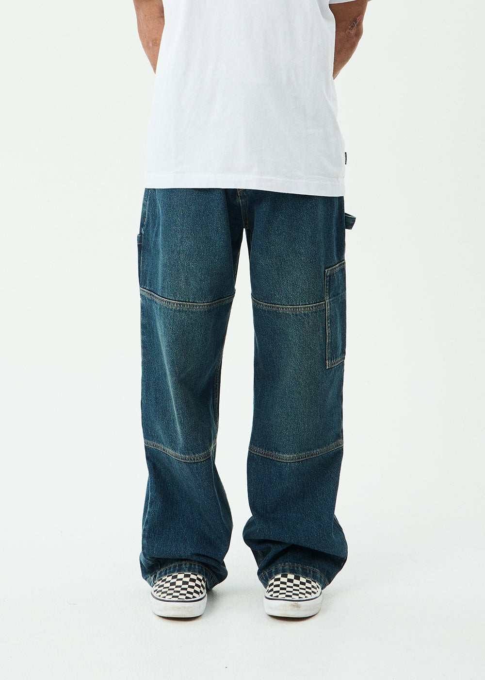 AFENDS Mens Richmond - Denim Workwear Jean - Vintage Wash