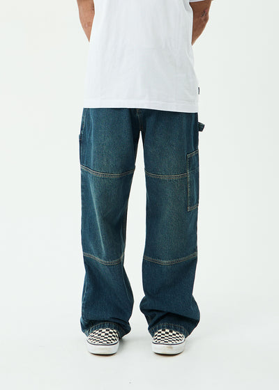 AFENDS Mens Richmond - Denim Workwear Jean - Vintage Wash