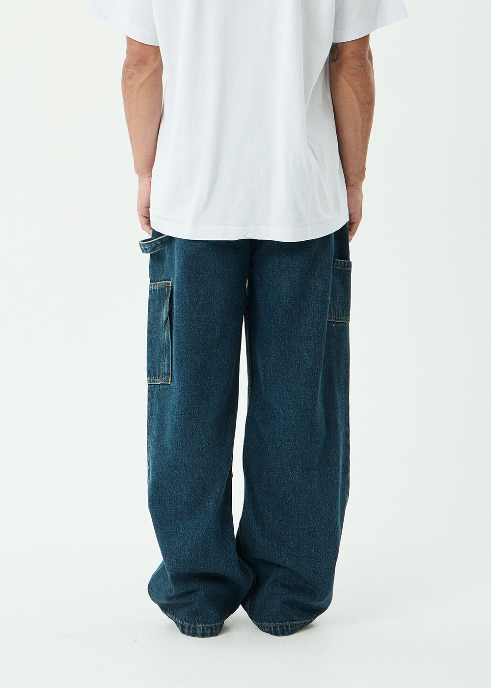 AFENDS Mens Richmond - Denim Workwear Jean - Vintage Wash